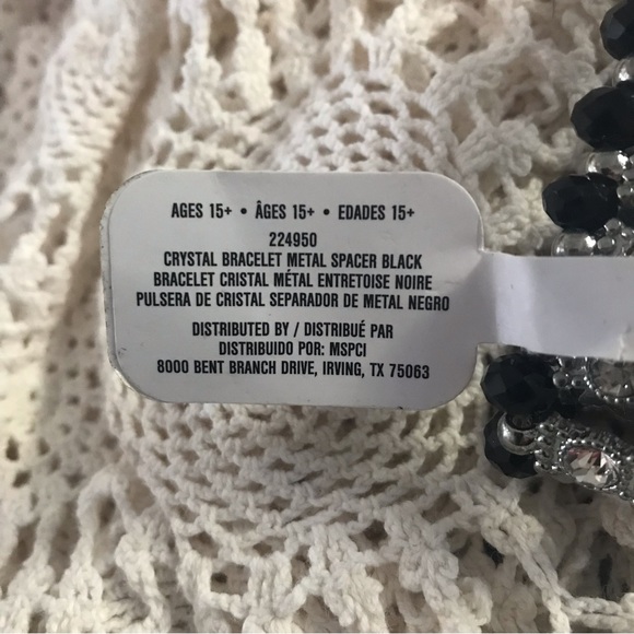 NEW ! Crystal Bracelet - Black & Silver - Picture 4 of 4